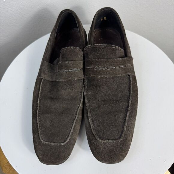 Zara Penny Loafer Brown Suede Shoes Sz 8 Men’s - Picture 2 of 7